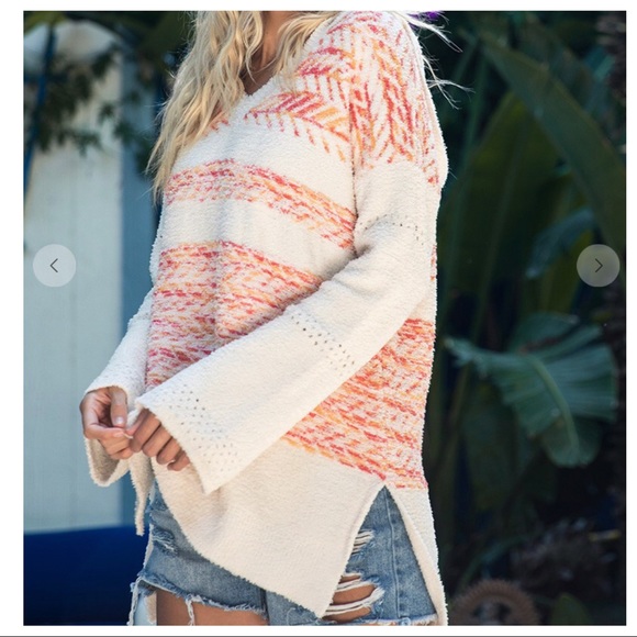 #06 Beautiful High Low Soft Knit Hoodie Sweater - Picture 4 of 7